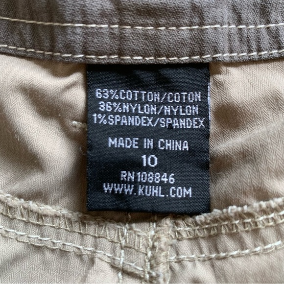 Kuhl Mountain Culture Women's 10 Khaki Capris Cropped Pants Embroidered Outdoor - Picture 10 of 16